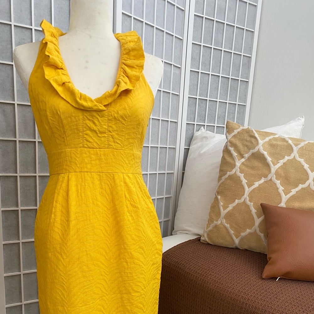Taylor size 2 yellow proper dress